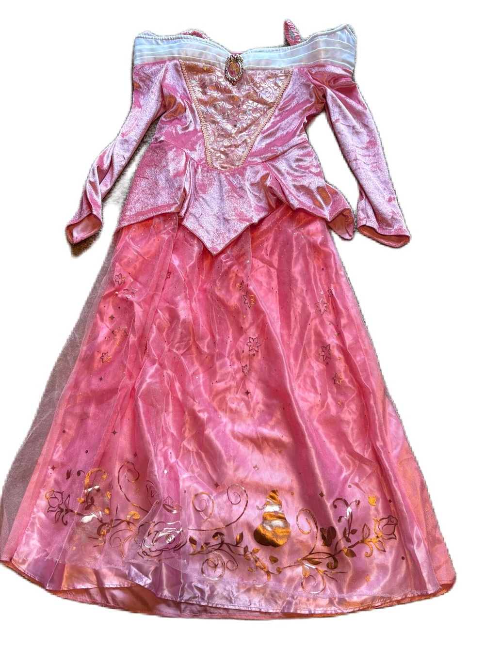 Disney Aurora Princess Dress Sz 9/10 Sleeping Beauty Pink World Halloween Land